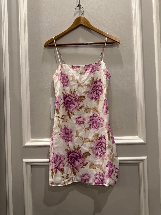 Abercrombie & Fitch Dresses & Skirts - NWT Abercrombie Purple Pink Floral Linen Cami Mini Dress XS